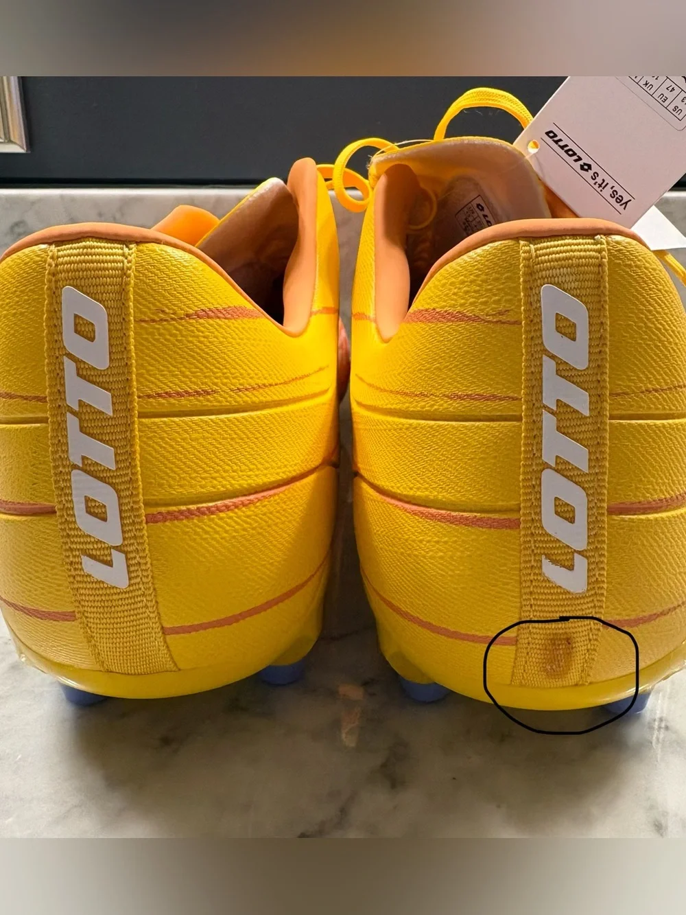 Lotto Solista 200 IX FG Soccer Cleats Orange Yellow Men Size 13.